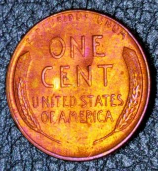 1958 - D " Wow Natural Toning " Lincoln Wheat Penny Cent - Gem/bu High Ms Grade 49