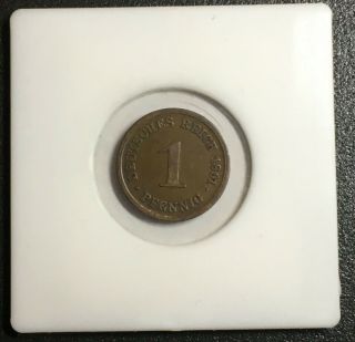 Deutsches Reich,  1 Pfennig 1891 D,  Rare Coin