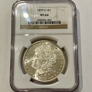 1879 - S $1 Us Morgan Silver Dollar Coin San Francisco Ngc Ms 64