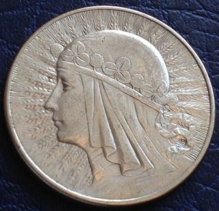 1932 Poland 10 Zl Silver Coin
