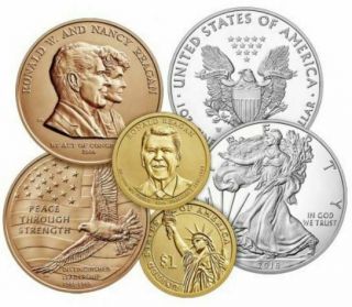 2016 Us Ronald Reagan Coin And Chronicles Set