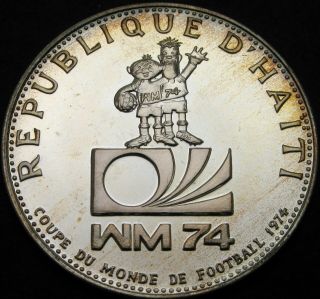 Haiti 50 Gourdes 1973 Proof - Silver - 1974 Soccer World Cup - 522 ¤