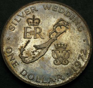 Bermuda 1 Dollar 1972 - Silver - Silver Wedding - Aunc - 533 ¤