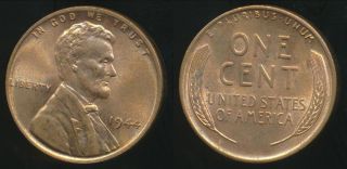 United States,  1944 One Cent,  Lincoln Wheat - Uncirculated