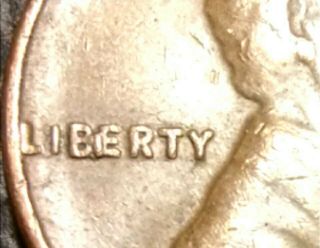 1956 Bie Error Die Chip Cud Lincoln Wheat Penny One Cent 1c U.  S Coin