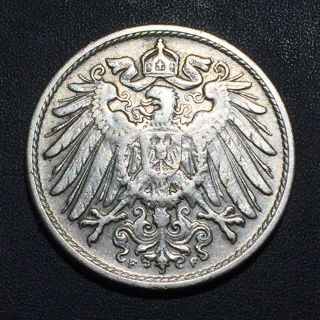Old Foreign World Coin: 1912 - F Germany 10 Pfennig