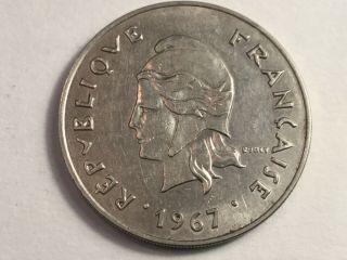 French Polynesia 1967 50 Franc Coin Uncirculated
