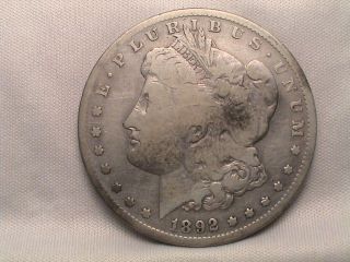 1892 - S Morgan Silver Dollar Scarce San Francisco