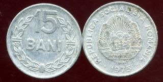 Romania Roumanie 15 Bani 1975 (ca)