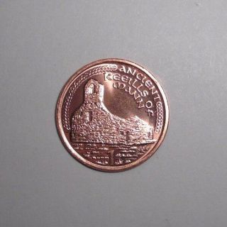 2002 Isle Of Man 1 Pence,  Ancient Keeills Of Mann,  Coin