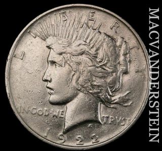 1922 - D Peace Dollar - Scarce Better Date I1768