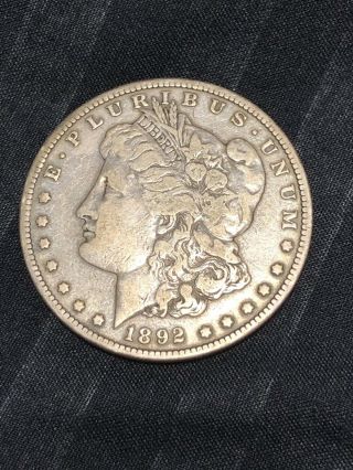 1892 - S U.  S.  Morgan $1 Silver Dollar