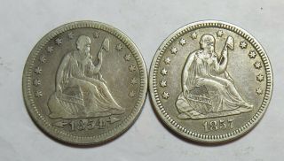 1854 1857 Seated Quarters