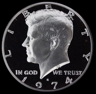 1974 S Kennedy Half Dollar Gem Cameo Clad Proof Us Coin