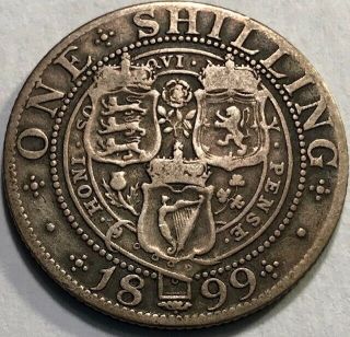 Great Britain - Queen Victoria - Silver Shilling - 1899 - Km - 780 -