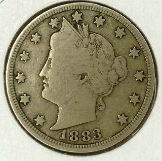 1883 - P 5c Liberty Head Nickel No/cents 19lta0717 Only 50 Cents For