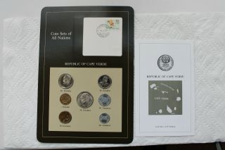 Cape Verde Coin Set,  Coins Of All Nations,  1977 - 82 With Card