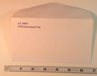 Coin Supplies - 1978 Us Unc.  Set Envelope Slight Glue Flaw Us Ship