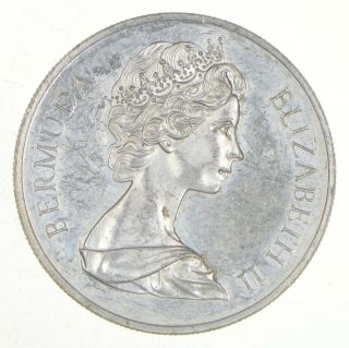 Silver - World Coin - 1972 Bermuda 1 Dollar - World Silver Coin 27.  4g 549