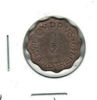 Cyprus 1949 Half Piastre Coin