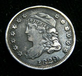1829 Bust Half Dime Xf Details Toning