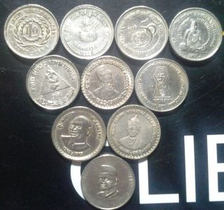 India - Republic 5 Rupees,  2004,  L B Shastri,  10 Different Commemorative Coins