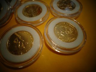 Westward Journey 2005 Gold Buffalo Nickel Rare 24 K Gold Plated In Coin Capsule