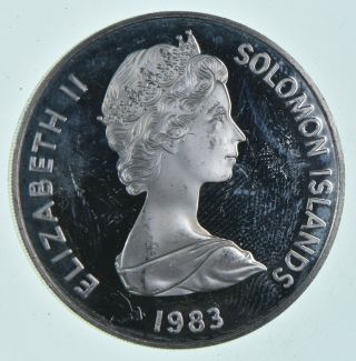 World Coin - 1983 Solomon Islands 5 Dollars - World Silver Coin 30.  1g 333