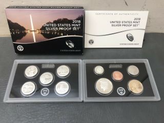 2018 - S United States Silver Proof Set Ogp Us