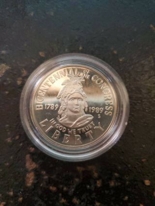 1989 - S Bicentennial Of The Congress Proof Half Dollar In Capsule No Box No