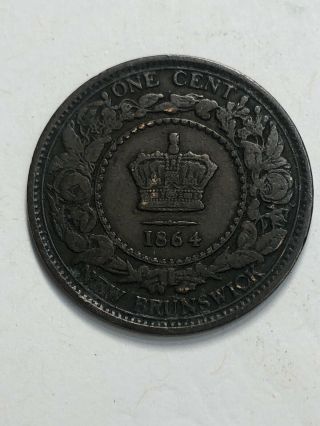 1864 One Cent Brunswick Victoria D G Britt Reg F D