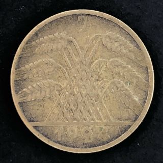 Germany 10 Rentenpfennig Pf Reich 1924 J Foreign Coin