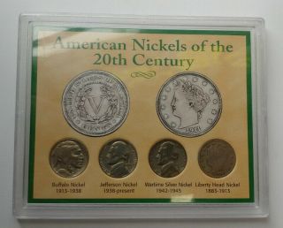 American Nickels Of The 20th Century 4 Coin Set In Holder