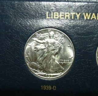 1939 D Walking Liberty Half Dollar Choice GEM BU MS, 6