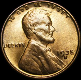 1935 - S Lincoln Cent Wheat Penny - - - - Gem Bu,  - - - - S946