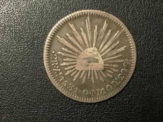 1831 Mexico 2 Reales Silver Coin
