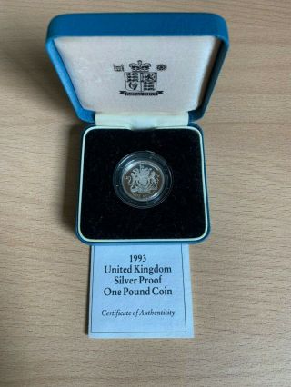 1993 United Kingdom Silver Proof One Pound Coin