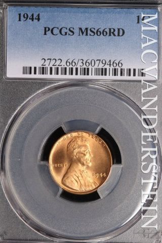 1944 Lincoln Wheat Cent - Pcgs Ms66rd - Brilliant Uncirculated Sld180