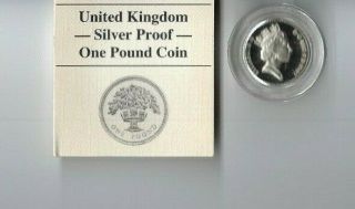 Great Britain / United Kingdom 1987 Silver Proof One Pound Coin