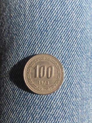 1973 Coin Korea 100 Won Circulated 2