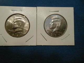 1997 P & D Kennedy Half Dollars From Bu Bank Rolls.  Coins