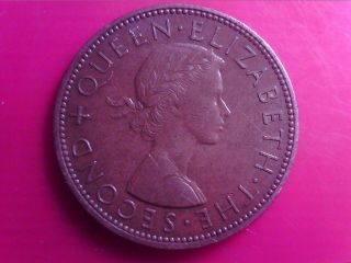 Zealand One Penny 1959 Big Coin Aug24