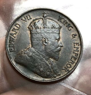Hong Kong 1 Cent 1902 Very