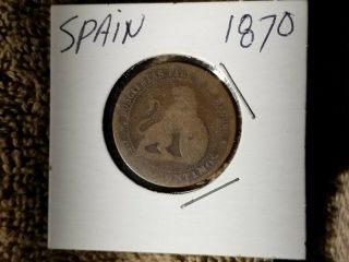 1870 (om) Spain Copper 5 Centimos