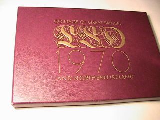 1970 Great Britain Proof Set Uk N Ireland British Pre - Decimal Coins Elizabeth Ii