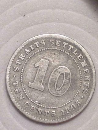 Straits Settlements 10 Cents 1895