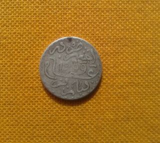 Morocco Maroc 1/10 Rial 1 Dirham Moulay Hassan 1st Silver Coin 1299 Ah Paris