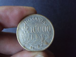 Romania 10000 Lei 1947 Silvered Coin 25