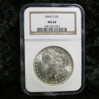 1898 O Us Morgan Silver $1 Dollar Coin Ms - 64 Ngc Orleans