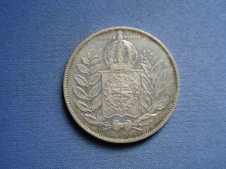 1851 Brazil - 1000 Réis - Pedro Ii - Silver Coin - 57308
